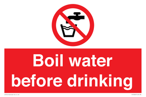 Boil water before drinking